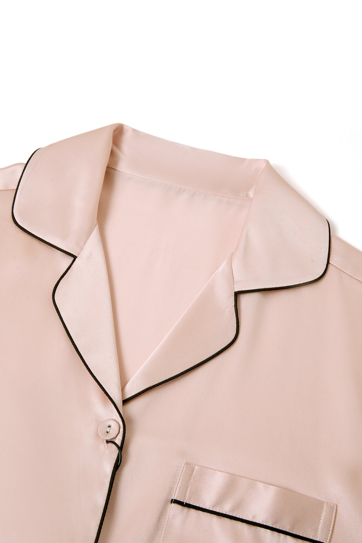 Blushing Skies Silk Pajama Set In Mulberry Silk - Peach Sorbet