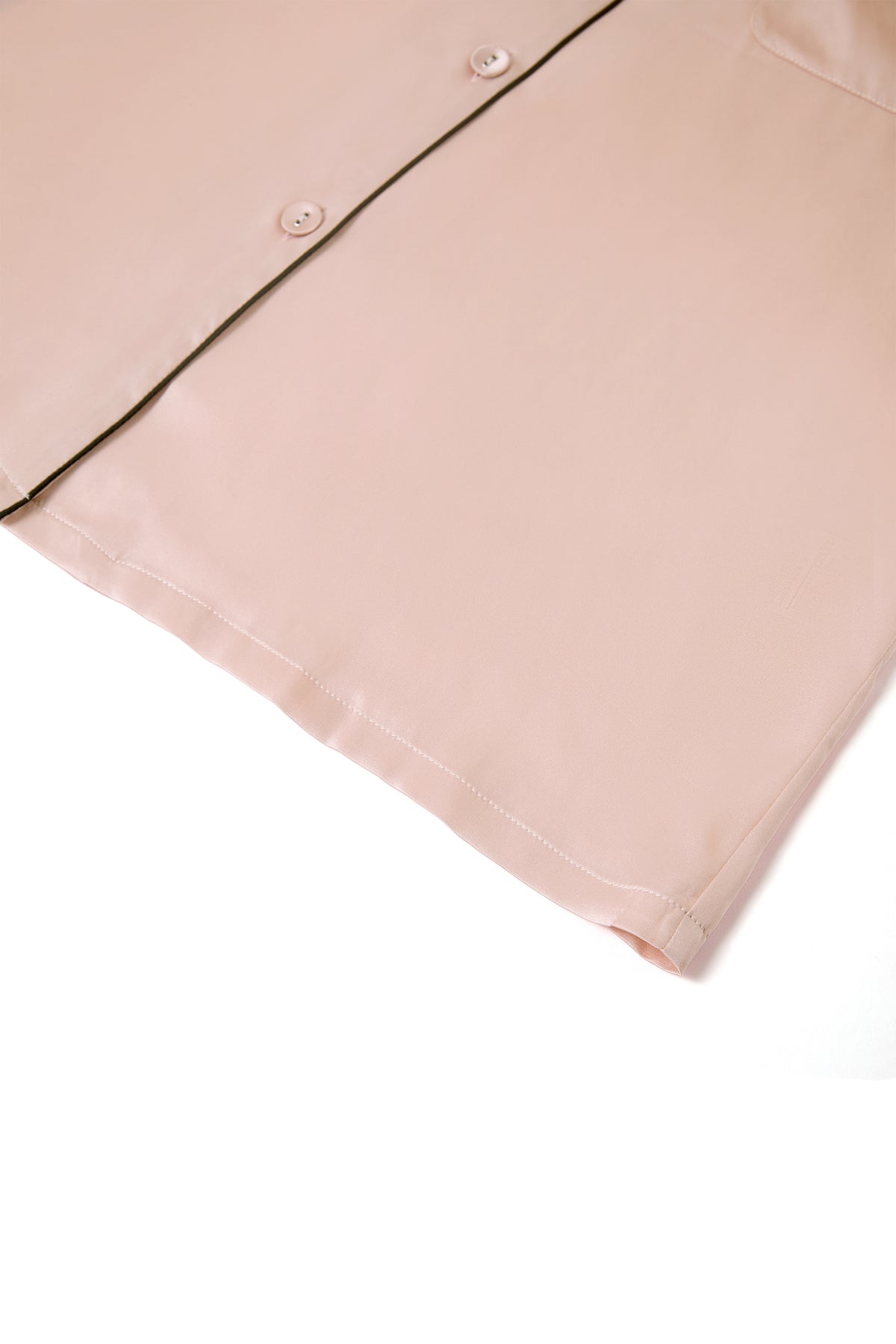 Blushing Skies Silk Pajama Set In Mulberry Silk - Peach Sorbet