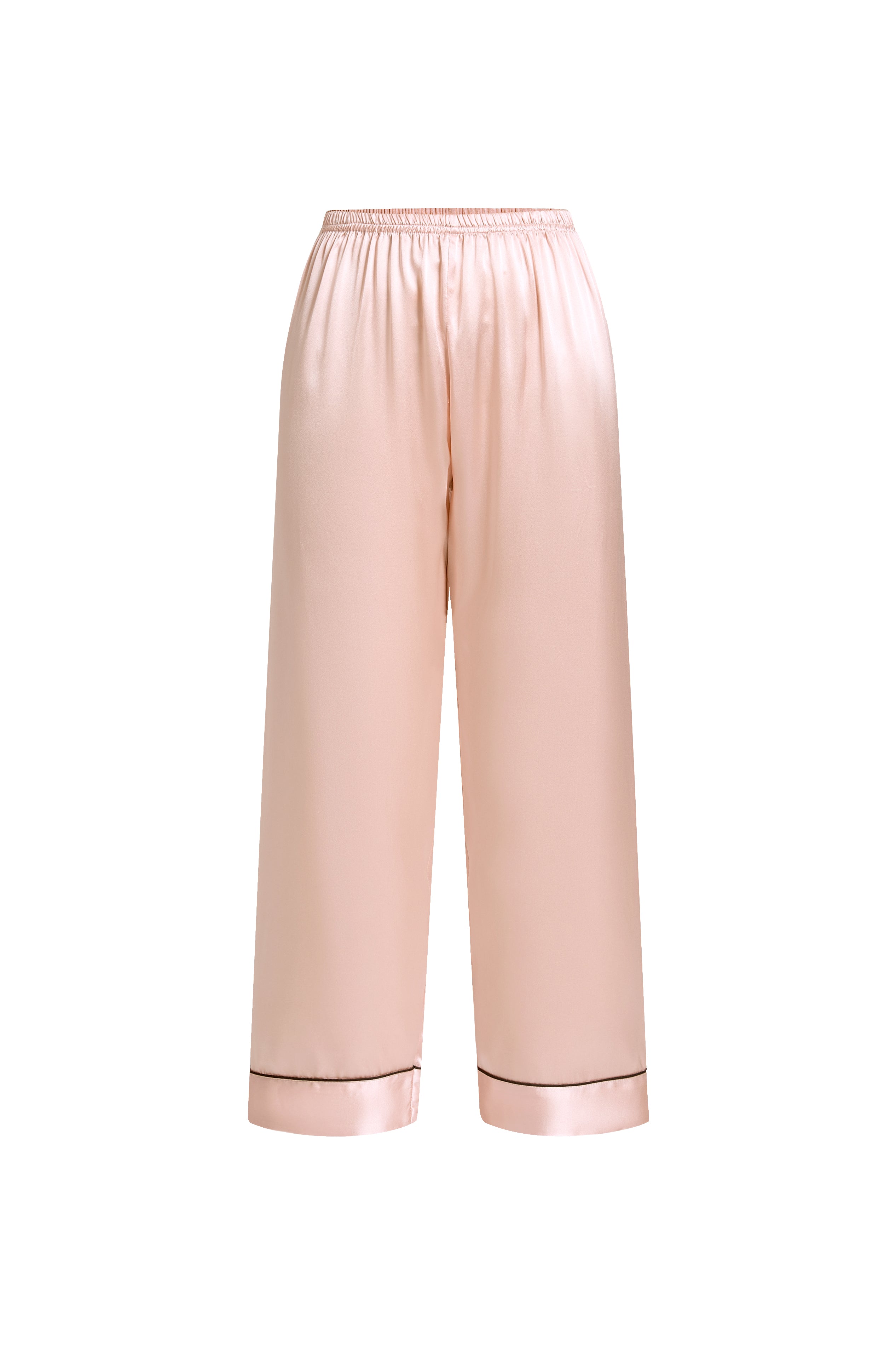 Blushing Skies Silk Pajama Set In Mulberry Silk - Peach Sorbet