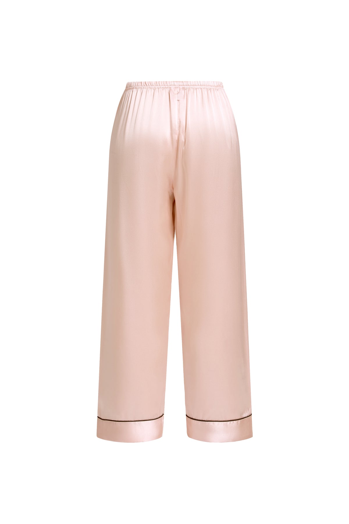 Blushing Skies Silk Pajama Set In Mulberry Silk - Peach Sorbet