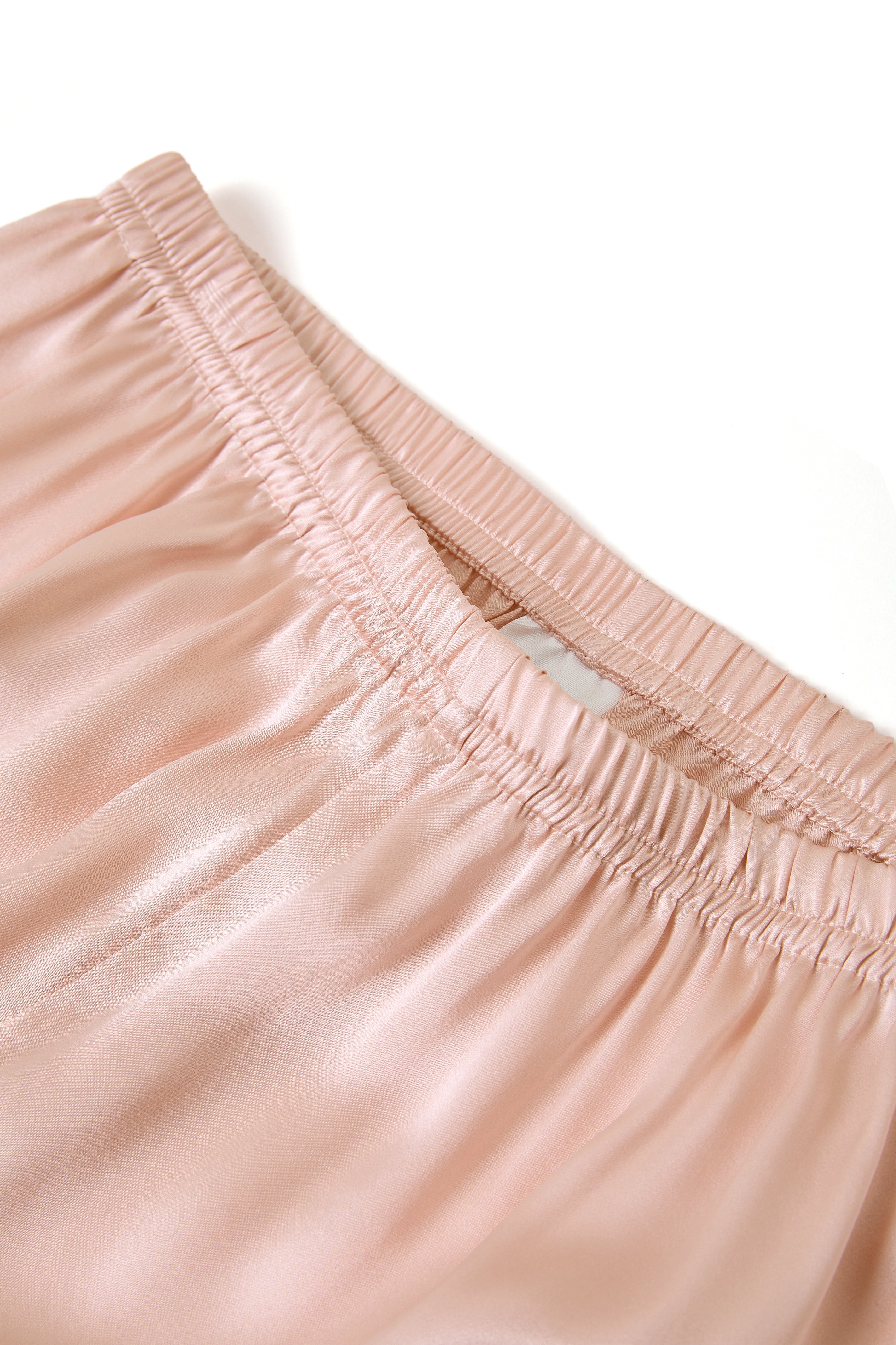 Blushing Skies Silk Pajama Set In Mulberry Silk - Peach Sorbet
