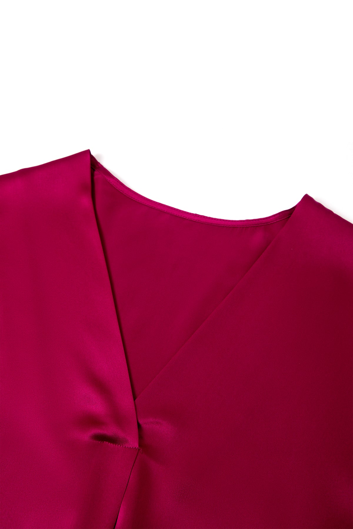 Crimson Maple Robe In Mulberry Silk - Mulled Wine