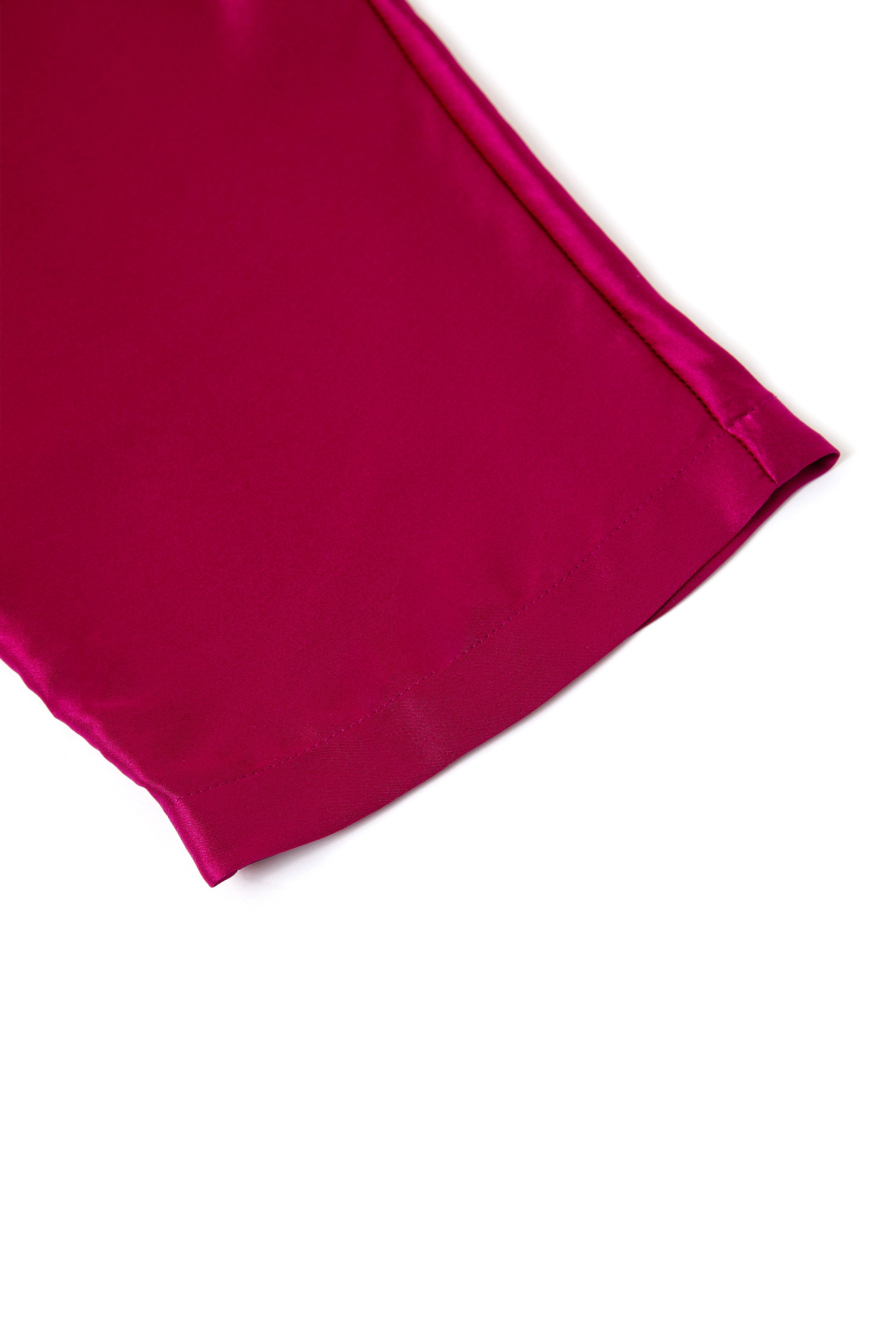Crimson Maple Robe In Mulberry Silk - Mulled Wine