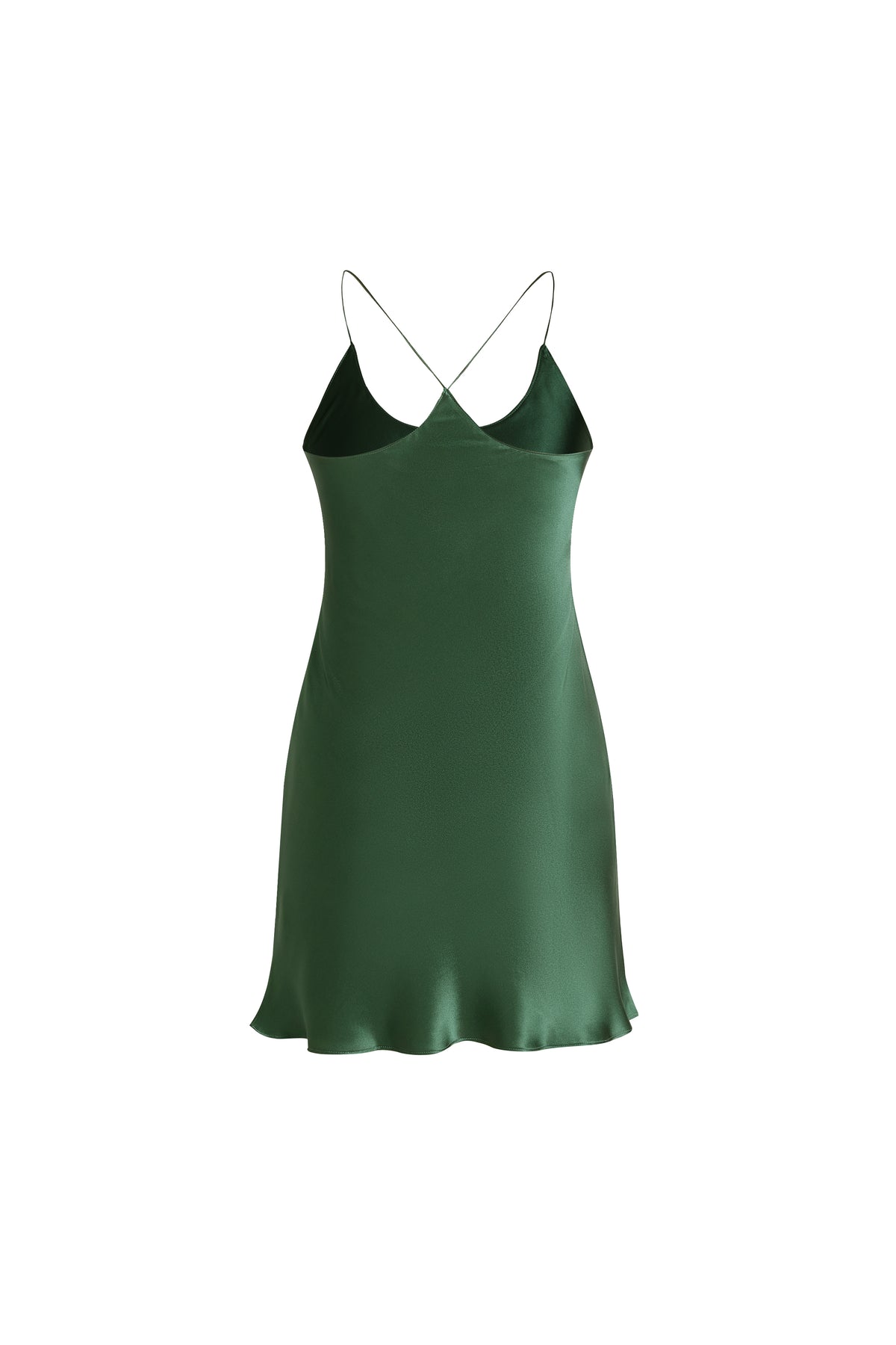 Viridian Lake Chemise and Robe Set In Mulberry Silk - Pine Shadow