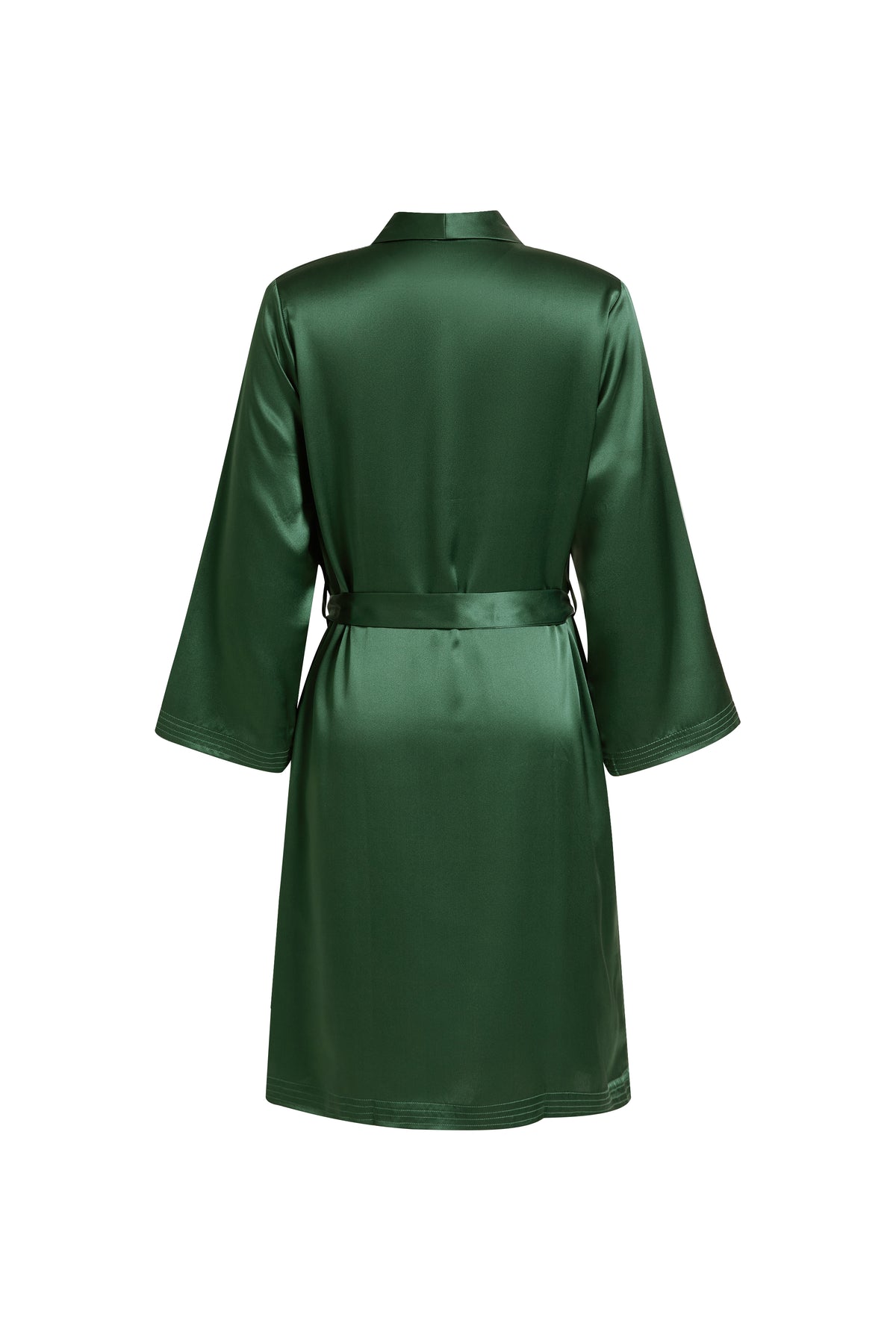Viridian Lake Chemise and Robe Set In Mulberry Silk - Pine Shadow