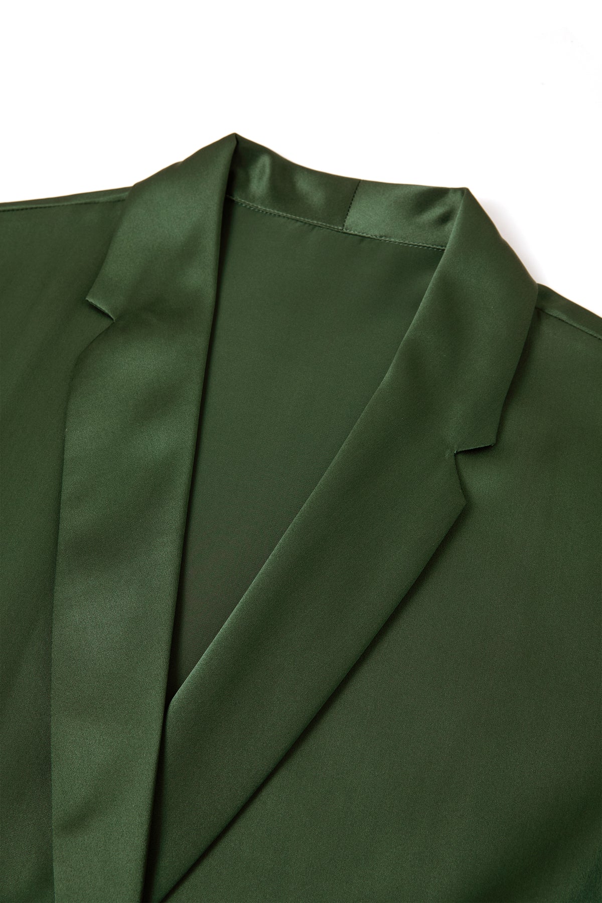 Viridian Lake Chemise and Robe Set In Mulberry Silk - Pine Shadow