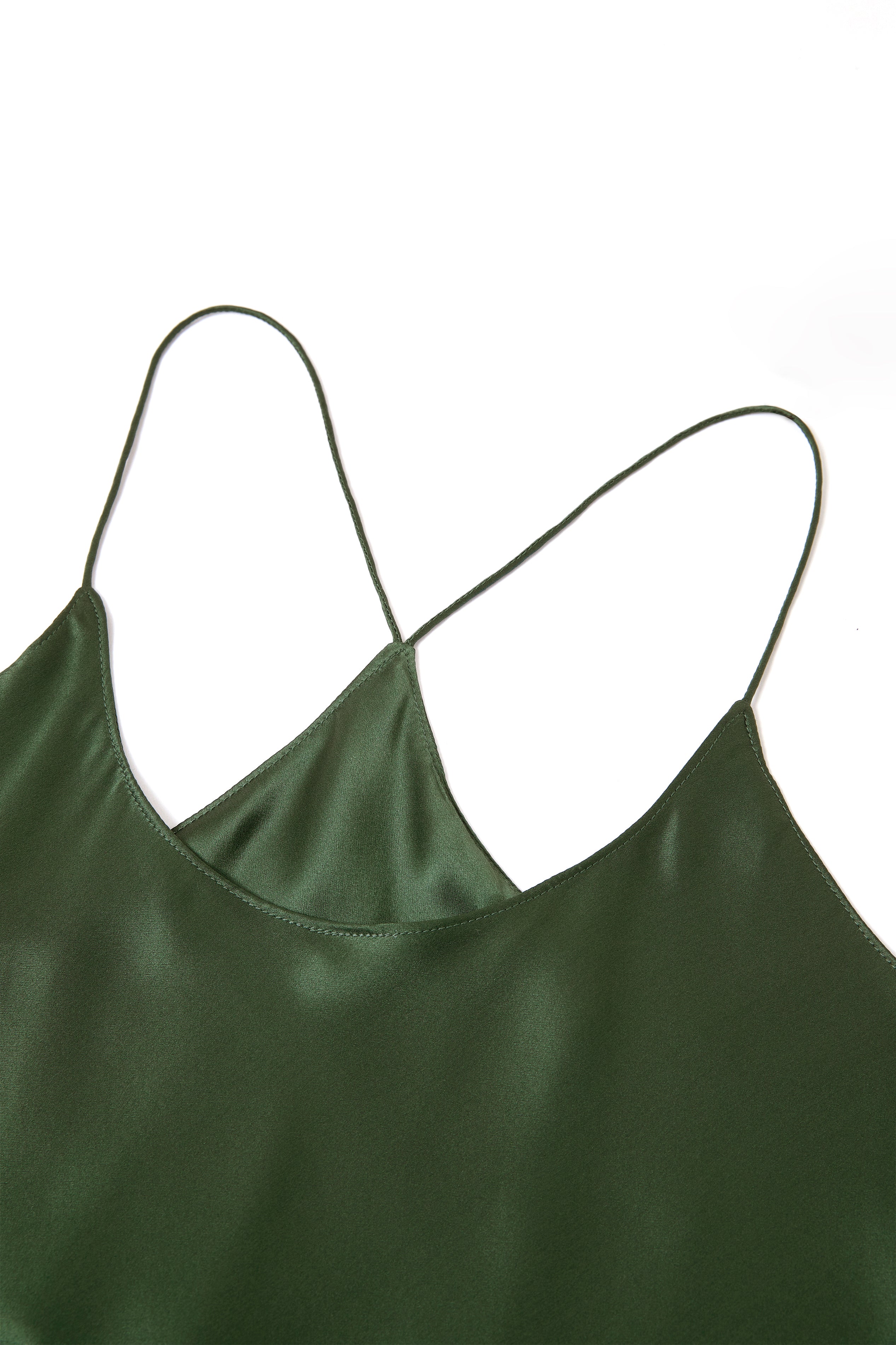 Viridian Lake Chemise and Robe Set In Mulberry Silk - Pine Shadow