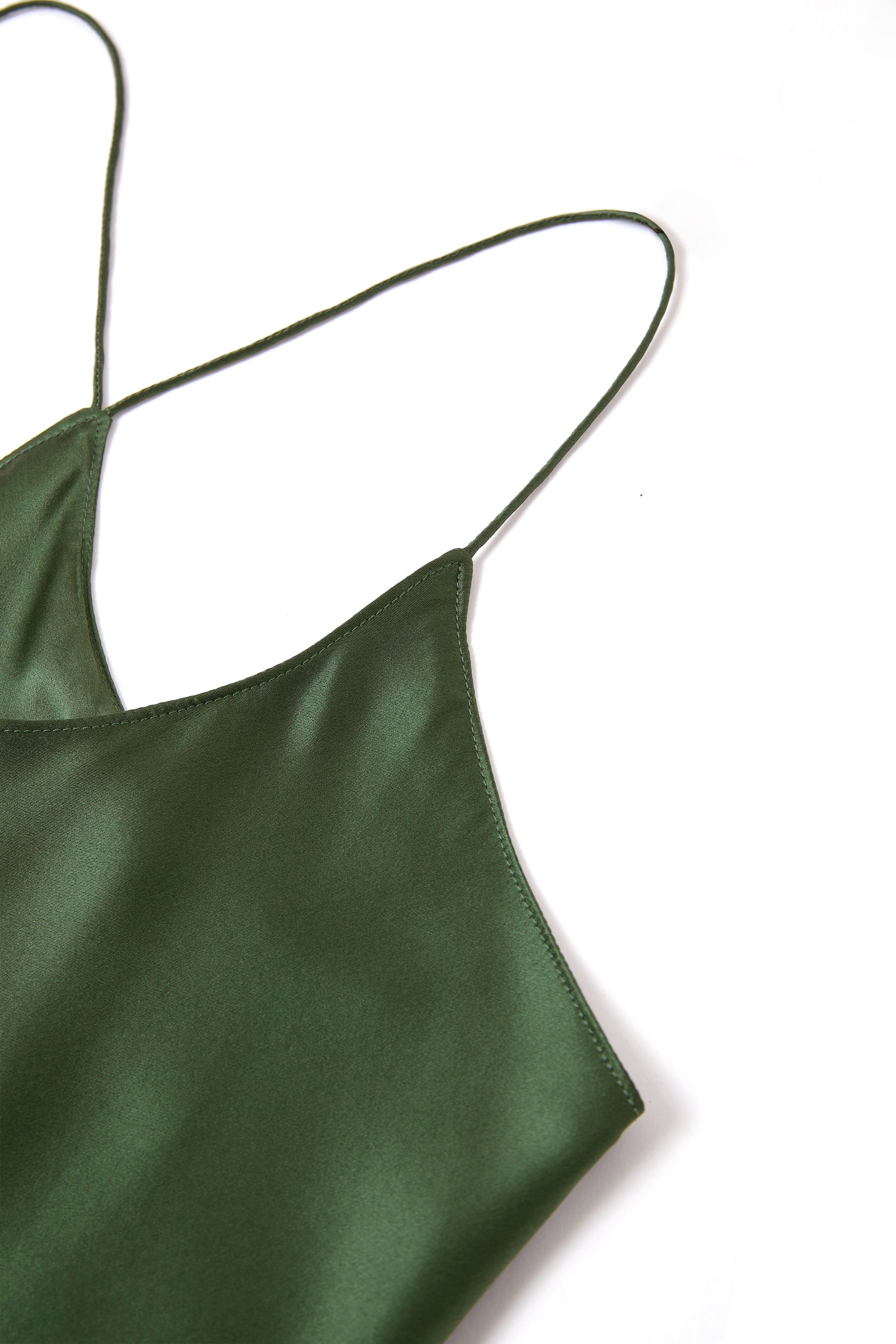 Viridian Lake Chemise and Robe Set In Mulberry Silk - Pine Shadow