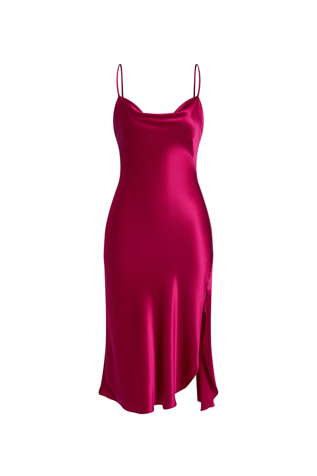 Crimson Maple Slip Dress In Mulberry Silk - Mulled Wine