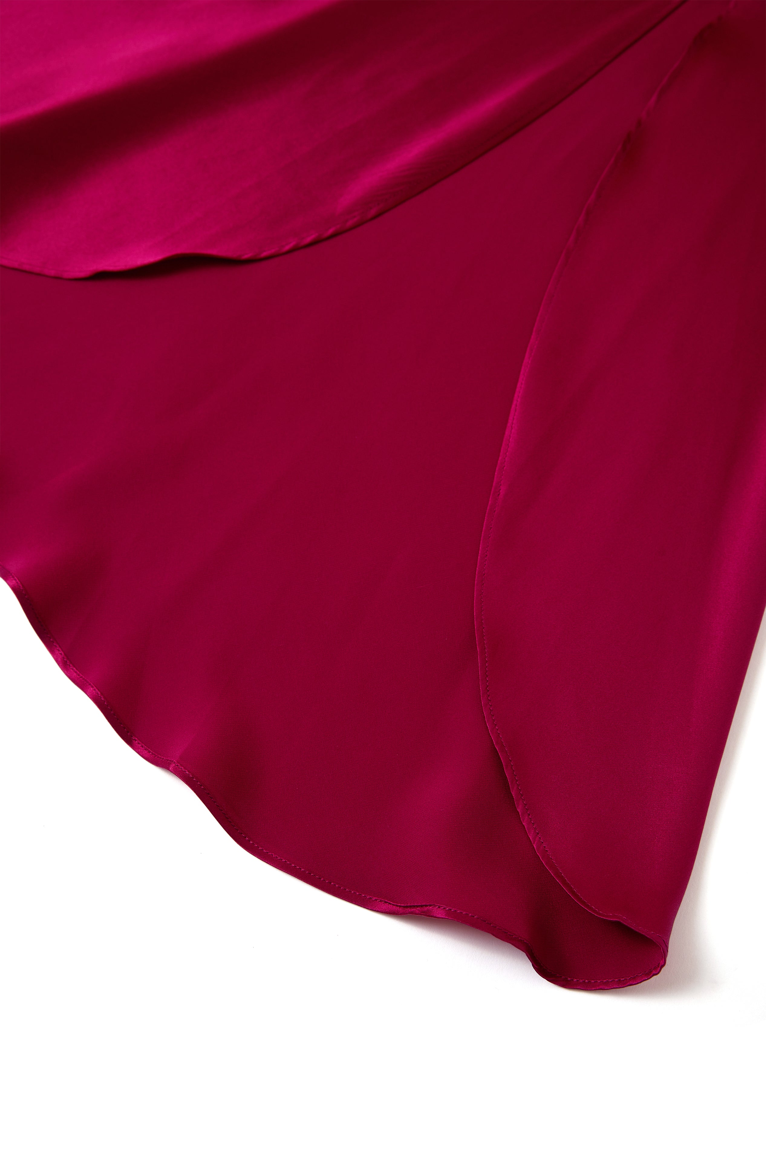 Crimson Maple Slip Dress In Mulberry Silk - Mulled Wine