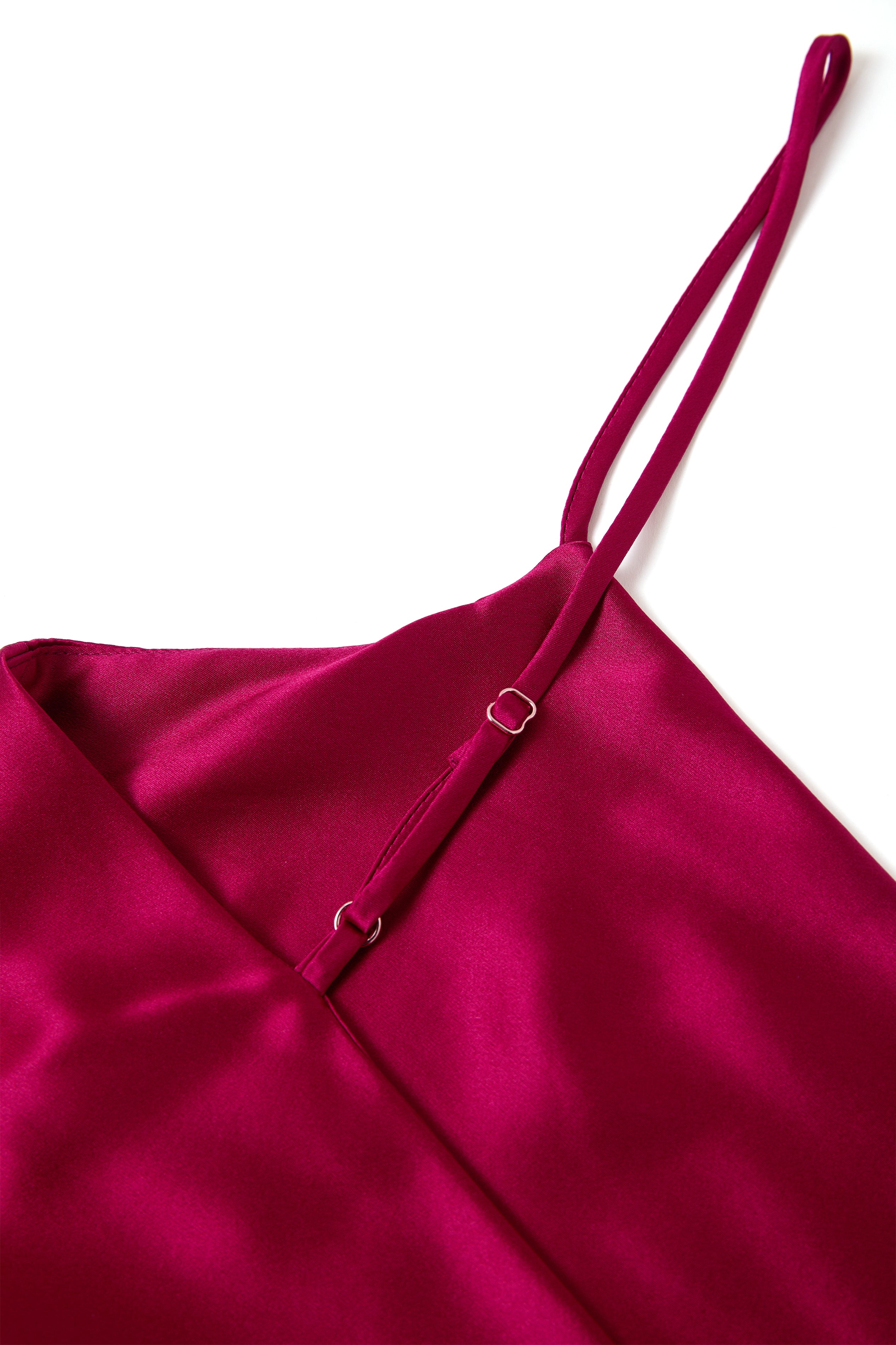 Crimson Maple Slip Dress In Mulberry Silk - Mulled Wine