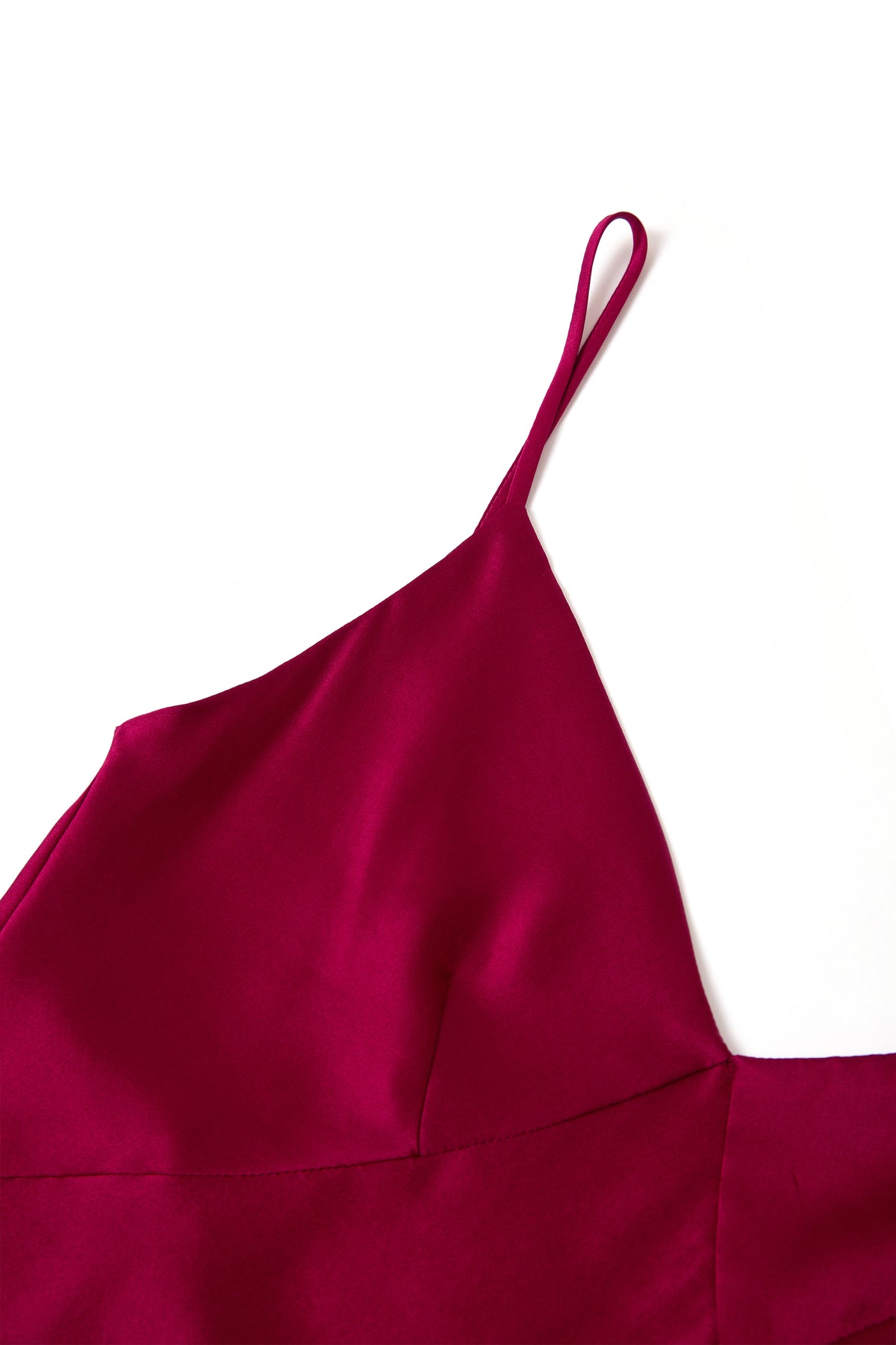 Crimson Maple Slip Dress In Mulberry Silk - Mulled Wine