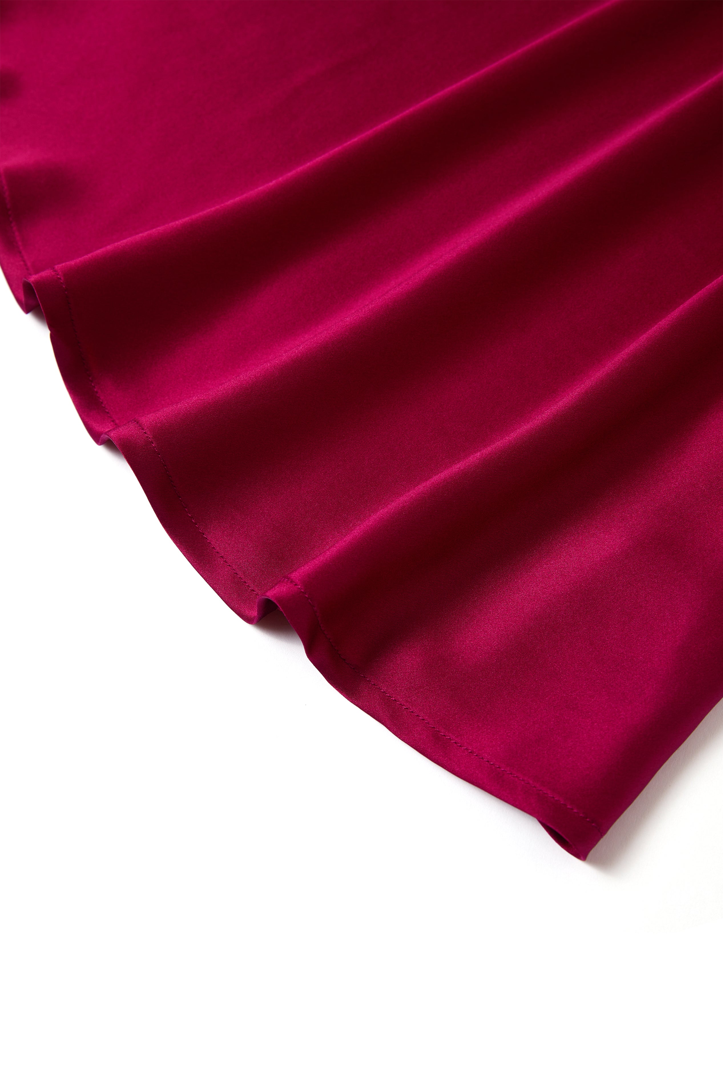 Crimson Maple Slip Dress In Mulberry Silk - Mulled Wine