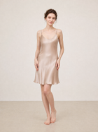 Wheat Shadows Slip Dress In Mulberry Silk - Amber Grain
