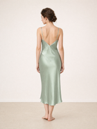 Viridian Lake Midi Slip Dress In Mulberry Silk - Misty Pine