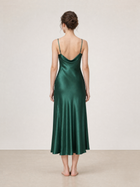 Viridian Lake Midi Slip Dress In Mulberry Silk - Pine Shadow