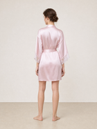 Blushing Skies Chemise and Robe Set In Mulberry Silk - Lilac Cloud