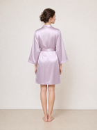Blushing Skies Chemise and Robe Set In Mulberry Silk - Twilight Mauve