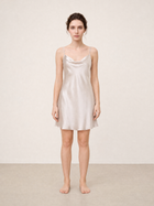 Wheat Shadows Slip Dress In Mulberry Silk - Champagne Breeze