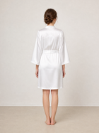 Lunar Glow Chemise and Robe Set In Mulberry Silk - Moonbeam