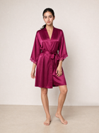 Crimson Maple Robe In Mulberry Silk - Mulled Wine