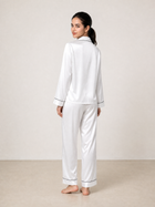 Lunar Glow Silk Pajama Set In Mulberry Silk - Moonbeam