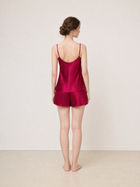 Crimson Maple Cami and Shorts Set In Mulberry Silk - Mulled Wine