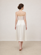 Lunar Glow Slip Dress In Mulberry Silk - Moonlit Stone