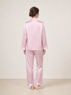 Blushing Skies Silk Pajama Set In Mulberry Silk - Afterglow Rose