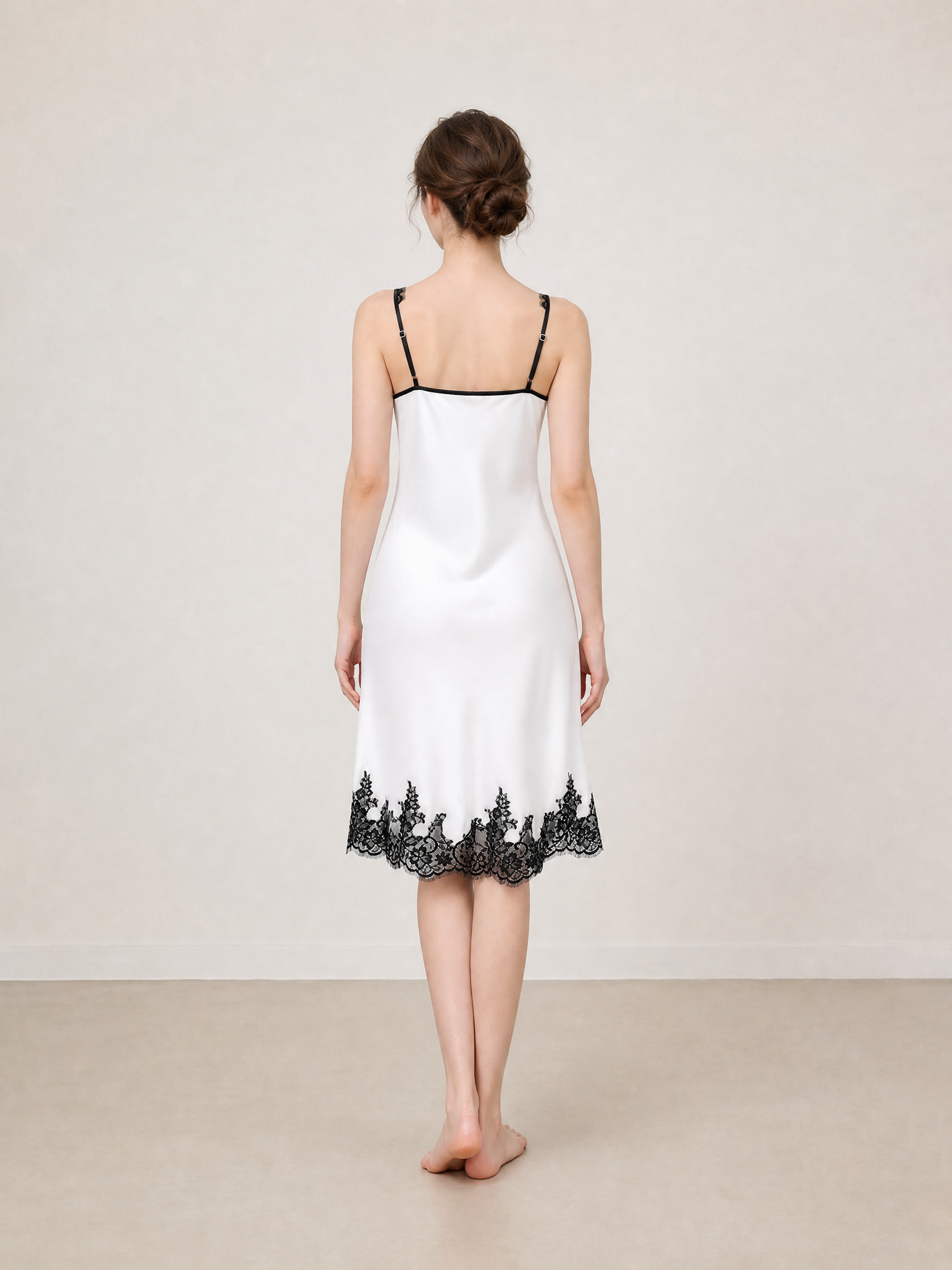 Lunar Glow Lace Slip Dress In Mulberry Silk - Lunar Halo