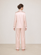 Blushing Skies Silk Pajama Set In Mulberry Silk - Peach Sorbet