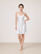 Lunar Glow Slip Dress In Mulberry Silk - Moonbeam