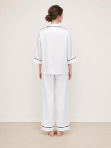 Lunar Glow Silk Pajama Set In Mulberry Silk - Lunar Halo