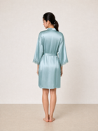 Viridian Lake Robe In Mulberry Silk - Twilight Sea