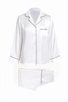 Lunar Glow Silk Pajama Set In Mulberry Silk - Moonbeam