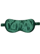 Viridian Lake Eye Mask In Mulberry Silk - Pine Shadow