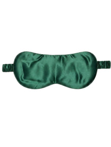 Viridian Lake Eye Mask In Mulberry Silk - Pine Shadow