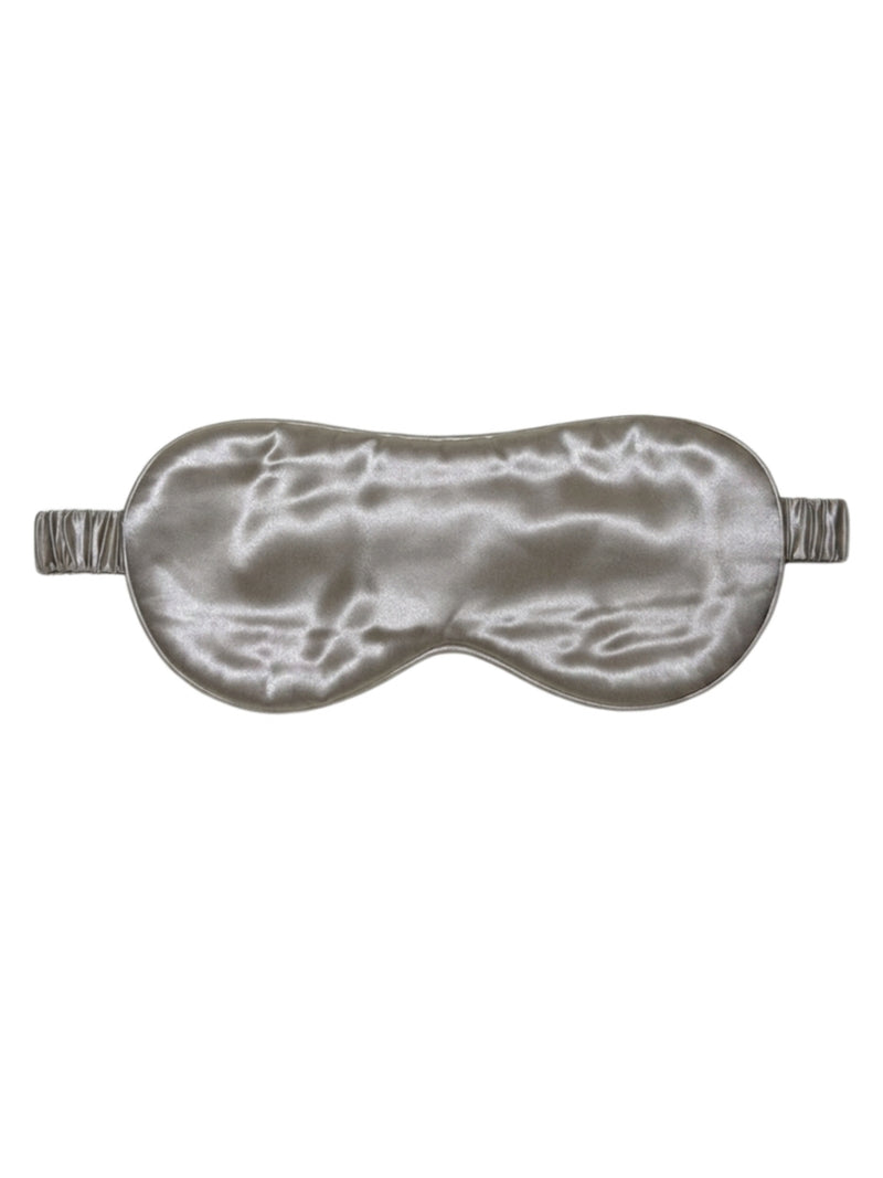 Wheat Shadows Eye Mask In Mulberry Silk - Champagne Breeze