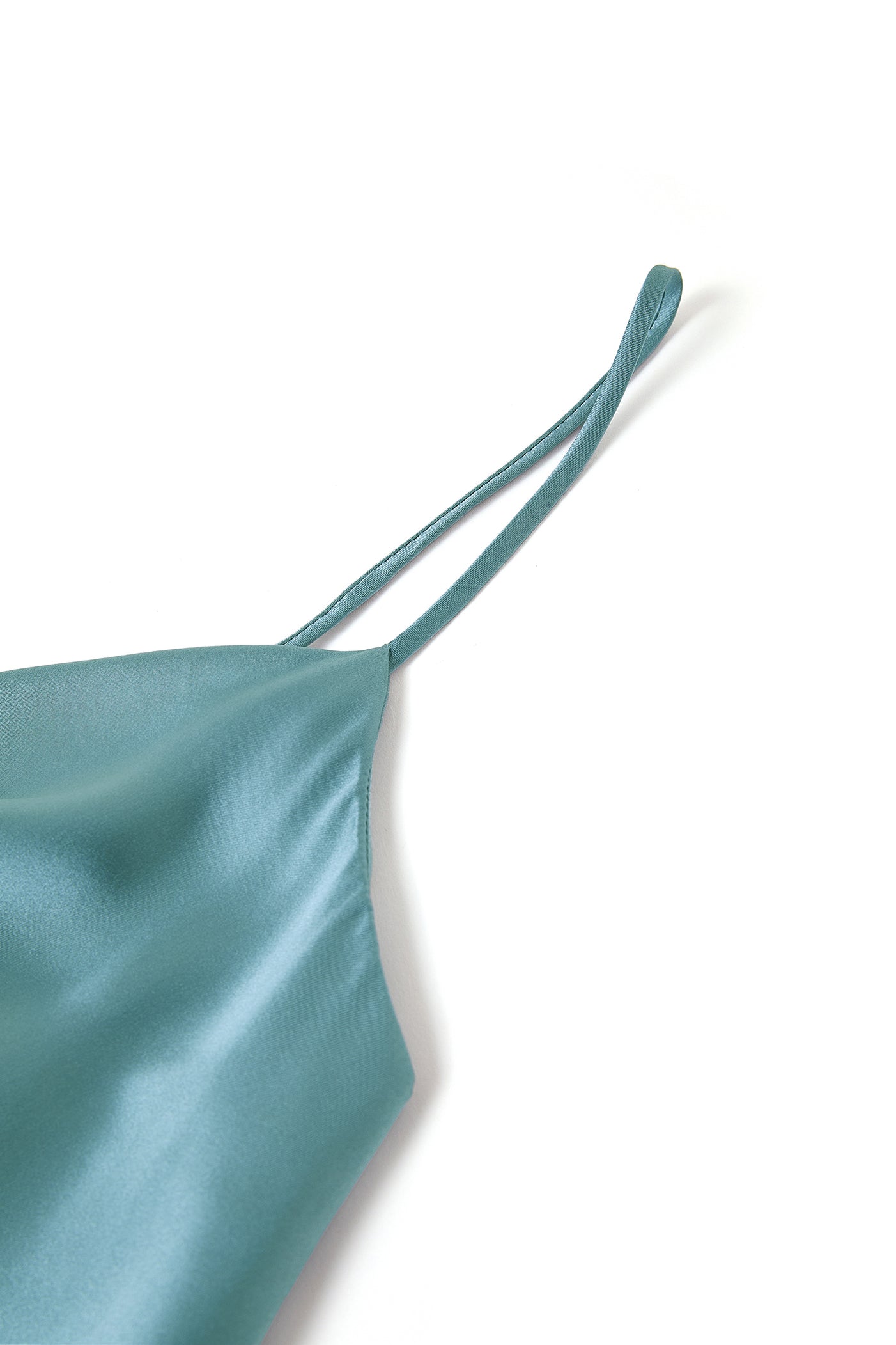 Viridian Lake Slip Dress in Mulberry Silk - Twilight Sea
