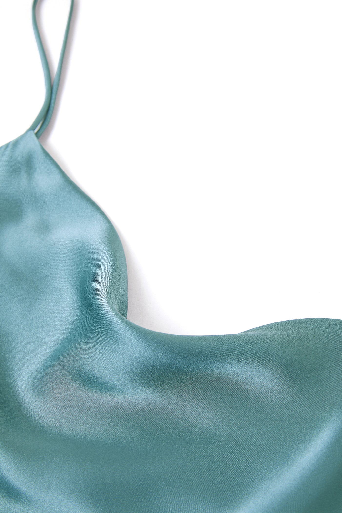 Viridian Lake Slip Dress in Mulberry Silk - Twilight Sea