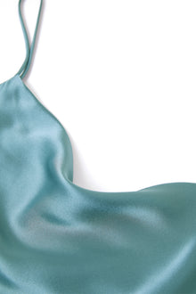 Viridian Lake Slip Dress in Mulberry Silk - Twilight Sea