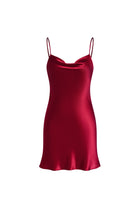 Crimson Maple Slip Dress In Mulberry Silk - Mulled Wine