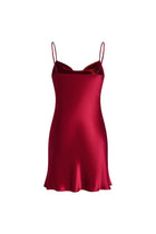 Crimson Maple Slip Dress In Mulberry Silk - Mulled Wine