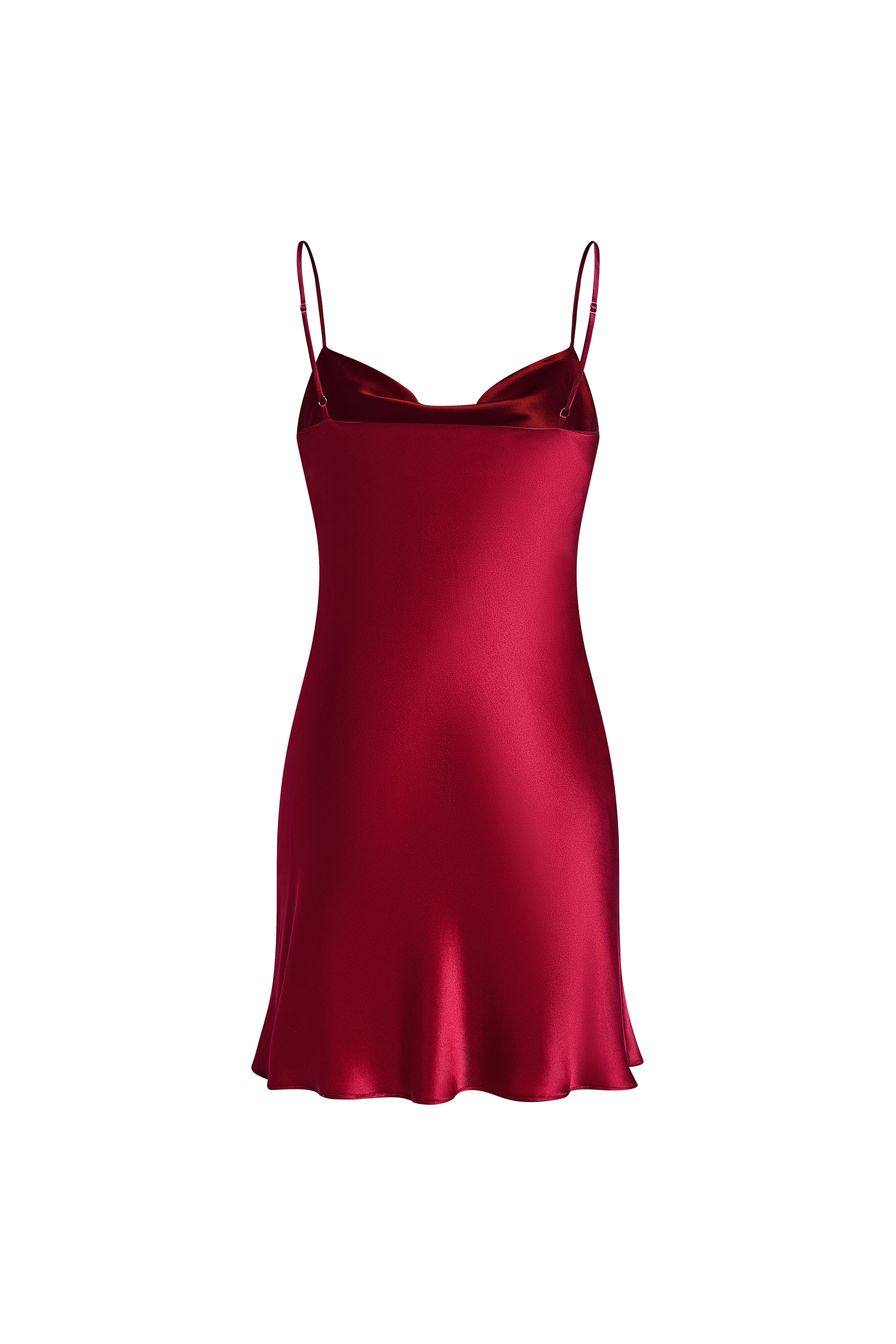 Crimson Maple Slip Dress In Mulberry Silk - Mulled Wine
