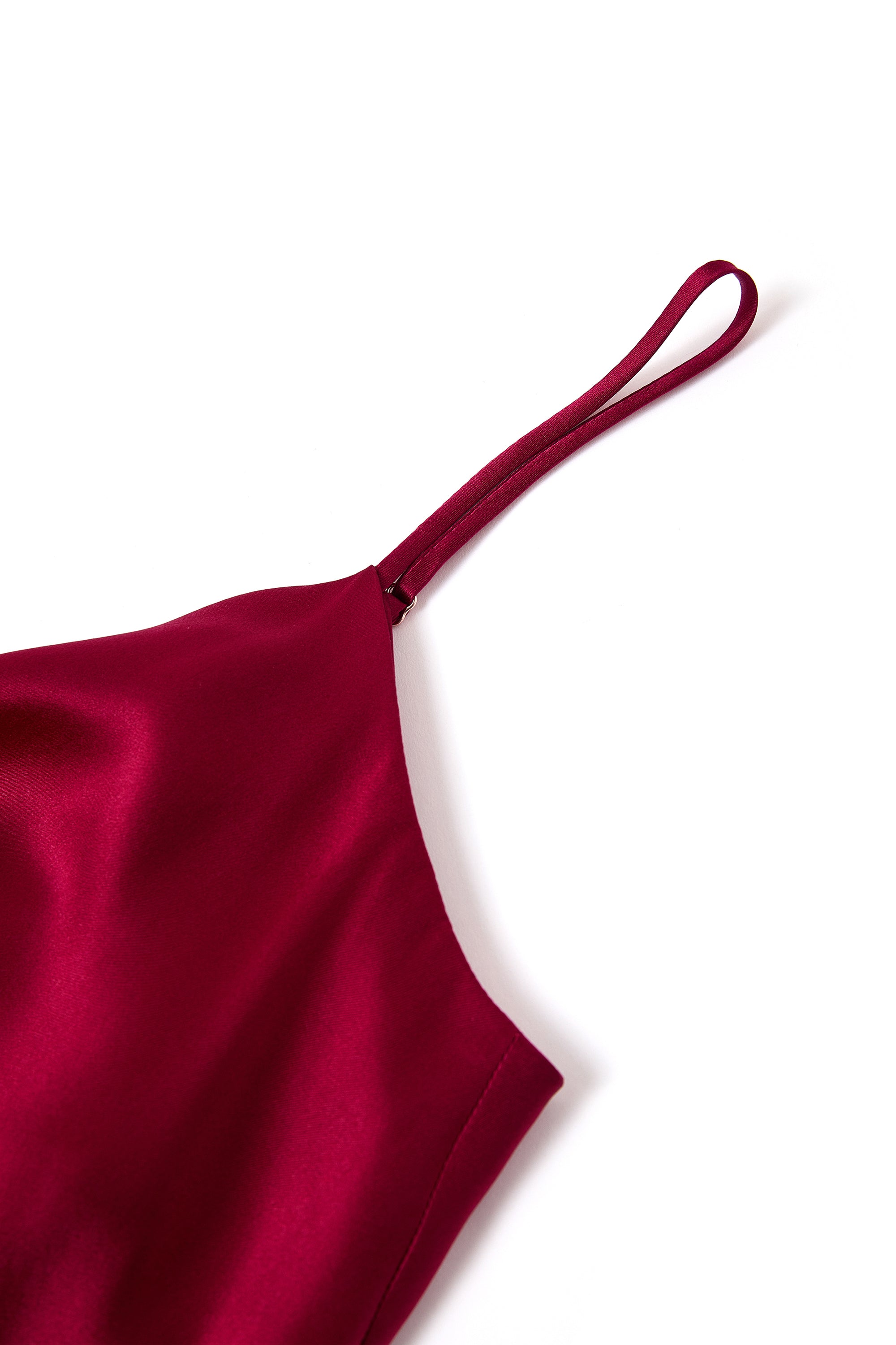 Crimson Maple Slip Dress In Mulberry Silk - Mulled Wine