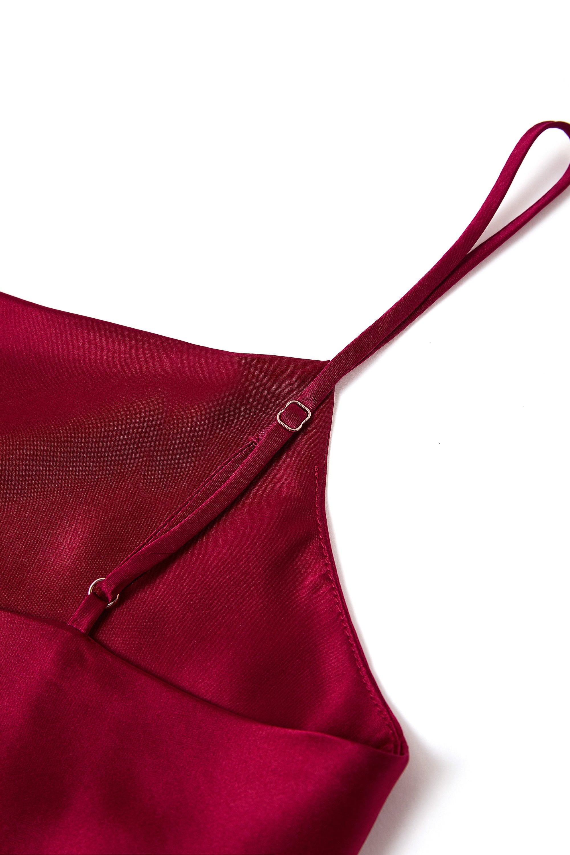Crimson Maple Slip Dress In Mulberry Silk - Mulled Wine