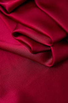 Crimson Maple Slip Dress In Mulberry Silk - Mulled Wine