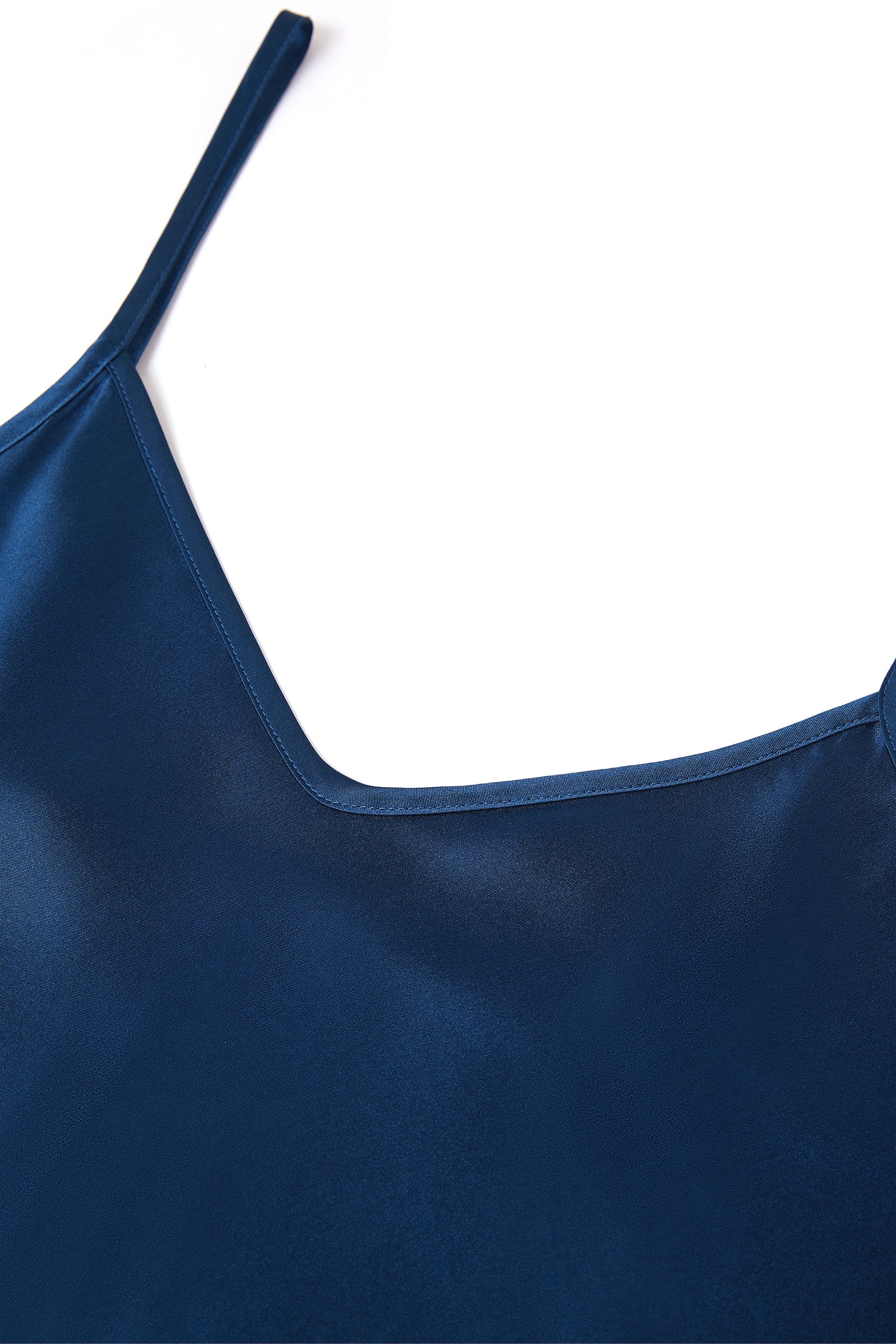 Midnight indigo Slip Dress In Mulberry Silk - Ink Depth