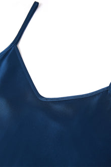 Midnight indigo Slip Dress In Mulberry Silk - Ink Depth