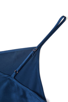 Midnight indigo Slip Dress In Mulberry Silk - Ink Depth